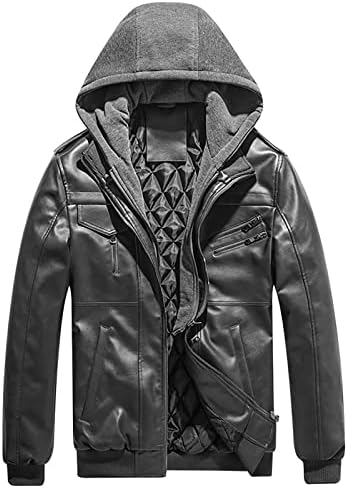 ADSSDQ Менс лесни јакни, трендовски долги ракави мантили Парк Преголема зимска висока врата вметната јакна со средна тежина7
