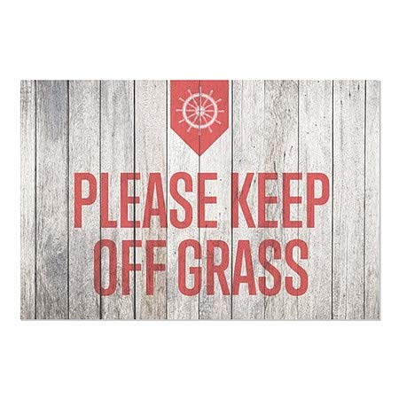 CGSignLab | „Те молам, чувај го тревата -Наутичко дрво“ прозорецот се држеше | 30 x20