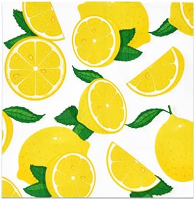 100 Салфетки За Гости Од Лимон 3 Слојна Хартија За Еднократна Употреба Жолто Цитрусно Овошје Лимони Рачна Салфетка За Бања Во Прав Соба Вар