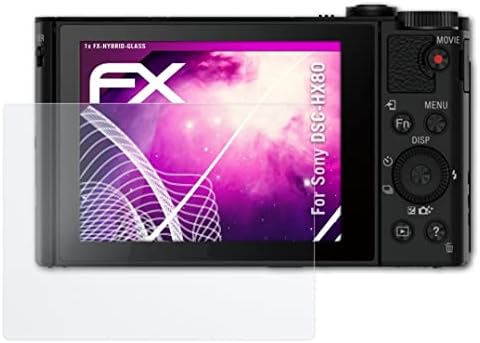 атфоликс Пластична Стаклена Заштитна Фолија Компатибилна Со Sony DSC-HX80 Стаклен Заштитник, 9H Хибридно Стакло FX Стаклен Екран Заштитник На