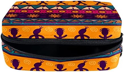 Тбуобт Торба За Шминка Патент Торбичка За Патување Козметички Организатор За Жени И Девојки, Уметничка Текстура Во Етнички Индиски