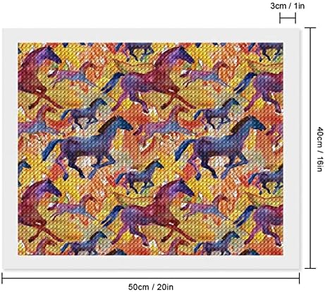 Комплети за сликање на коњи со дијаманти 5D DIY целосна вежба Rhinestone Arts Wallиден декор за возрасни 16 x20