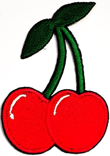Кленплус Црвена Цреша Цртан Филм Лепенка Симпатична Цреша Овошје Везени Апликација Занает Рачно Изработени Бебе Дете Девојка Женска Облека