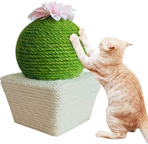 Беисијаофен Смешни Кактус Со Цвет Мачка Гребење Одбор Миленичиња Гребење Пост Мачка Интерактивни Играчки