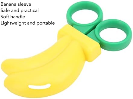 Ножици во форма на креативно овошје, ножици за сечење на хартија за деца цртани ножици за банана со магнет за фрижидер за ученици за деца
