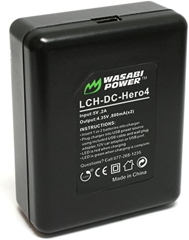 Wasabi Power Dual Battery Charger за GoPro Hero4 и GoPro AHDBT-401, AHBBP-401