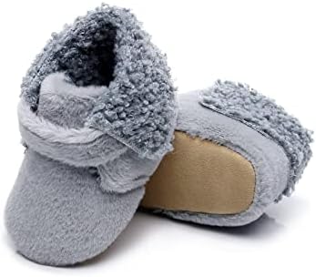Големина 8 Девојче девојче чизми Плишани девојчиња меки први чизми момчиња снег памук за новороденчиња чевли топли чевли за