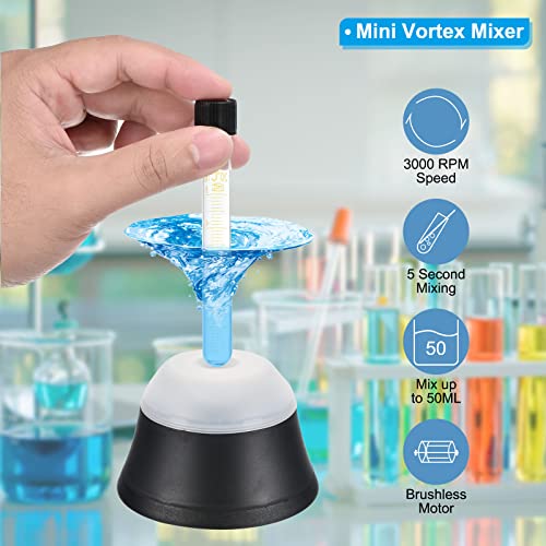 Patikil Mini Vortex Mixer Shaker Miniature Paint Shaker Lab, функција на допир, боја мастило орбитал шекер миксер за нокти за миксер