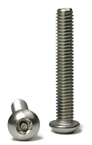 Копче за глава торкс машина завртки од не'рѓосувачки челик, доказ за безбедносни завртки 10-32 x 1-1/4 инчи QTY 100