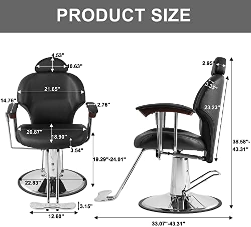 Luxmars бербер стол рака хидраулични реми што се редат берберски столици стол 360 степени тркалање вртливите бербер столици тетоважа стол