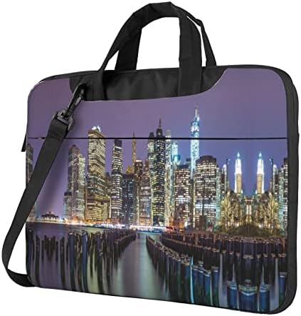 Преносна торба за лаптоп/работна компјутерска торба за рамо во Newујорк со врвна рачка
