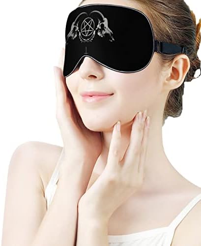 Готски окултен сатана Пента симбол Симболот за спиење маска за очи, симпатична слепи очи, опфаќа очила за жени за жени