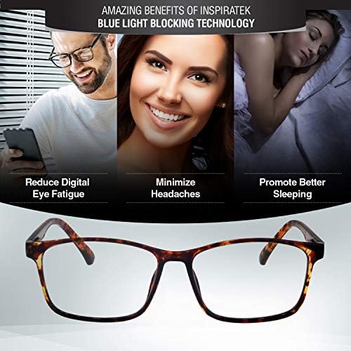Очила за Блокирање на Сина Светлина инспиратек За Жени И Мажи, Компјутерски Напрегање На Очите И Блокатори На Филтри За Екран, Блокатор На Ув
