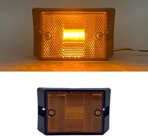 4pc Амбер странични маркери светла LED рефлекторски ламби водоотпорни приколка што работат светла за приколка со камион за камиони RV
