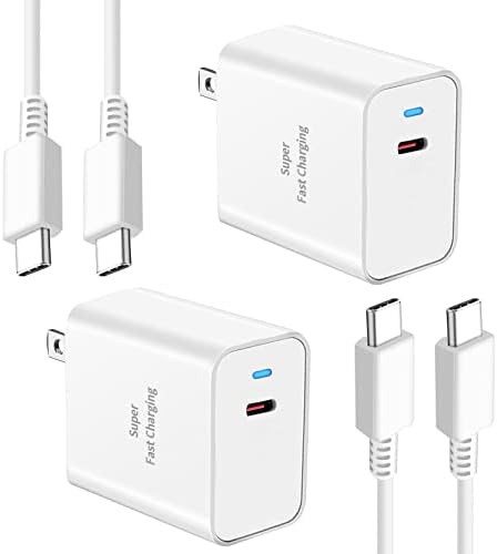 S22 Ultra Charger, Super Fast Charger 2-Pack 45W USB C полнач за Samsung Galaxy S22 Ultra/S22/S21 Ultra/S21 Plus/Note 20 Ultra/Z