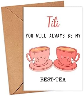 GavinsDesigns Titi Вие секогаш ќе бидете мојата најдобра чаша - Смешна картичка за пено - Најдобра чај картичка - картичка за Денот