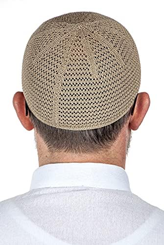 Турска муслиманска премија плетење Куфи капи за мажи, Такија, Таке, Печи, исламски капачиња, исламски подароци, големина