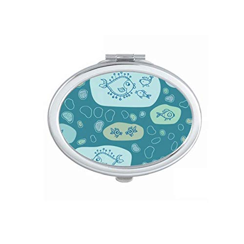 Сини меурчиња цртаат риби огледала преносна преклопена рака шминка двојна странична очила