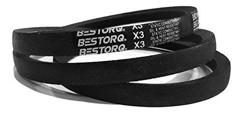 Bestorq 5V1320 гума V-појас, завиткан, црна, 132 должина x 0,62 ширина x 0,53 висина, пакет од 4