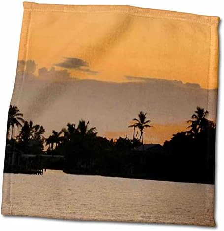 3drose Флорен Тропско зајдисонце - портокалово злато и виолетово зајдисонце на Флорида - крпи
