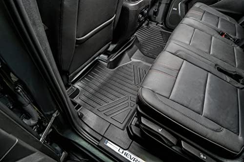 SmartLiner 3 Row Floor Mat Liner Постави компатибилен со 2021-2023 Chevrolet Suburban/ GMC Yukon XL W/ 2-ри ред клупа седиште