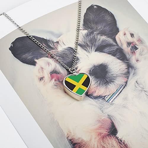Јамајка Знаме Миленичиња Кремирање Накит Урна Ѓердан За Пепел Спомен Приврзок За Мачка Куче Портрет Подароци