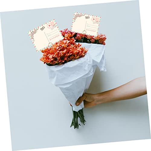 Besportble 50pcs Метална белешка држач за свадба декорирање торта украсување фото рамка картички цветни клип метални клипчиња за слики