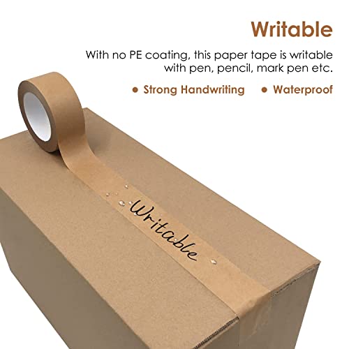 Западна хартиена лента 2 x 55 yd самостојно лепило, пишана кафеава лента за испорака без пластична површина рачна картонска