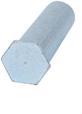 Х-гаден јаглероден челик цинк позлатена хексадецимална глава целосна нишка само клининг сребрен тон M4x30mm 30 парчиња (Acero Al