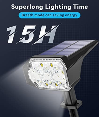 Juo соларни рефлектори на отворено водоотпорен IP67, 32 LED 3 режими на осветлување најсветли соларни светла на отворено, светлосни