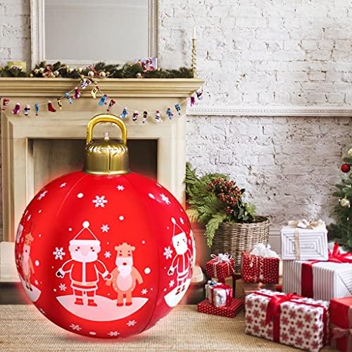 60см Божиќна топка украс на отворено во затворено светло божиќна декорација топка со полнење светло и топка за играчки за полнење