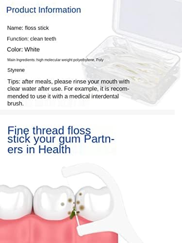 Yigate стоматолошки конец, ултра фино конец заби за заби, мазен забен конец од полимер полимер заби за чистење на заби 50 парчиња