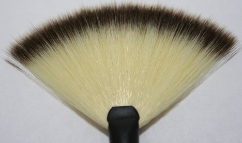 Зинк боја истакнувајќи ја прашокот на вентилаторот, природна коза за коса за руменило