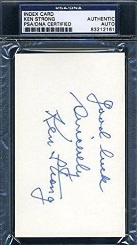 Кен Силен потпишан PSA/DNA Vintage 3x5 Индекс картичка Автограм автентично - потписи за намалување на NFL
