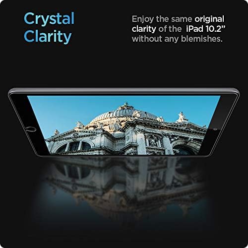 Заштитник на Екранот со Калено Стакло со шпиген [GlasTR Slim] Дизајниран За iPad 10,2 инчи / 8-ма / 7-ма Генерација) [9h Цврстина/Пријателски