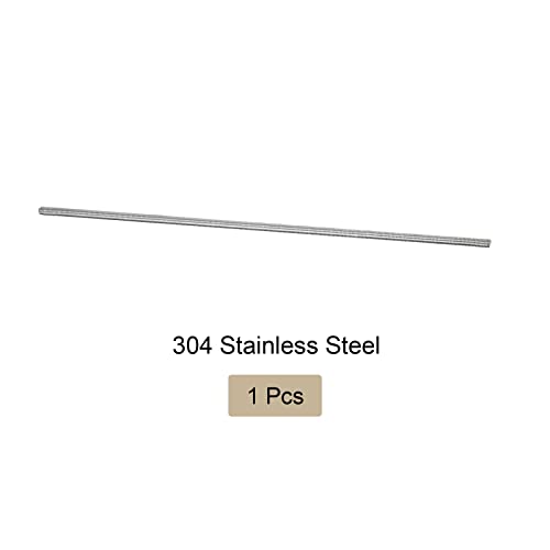 Rebower Целосно навојна шипка 304 Студеот од десен ракав од не'рѓосувачки челик, [за стеги и U -завртки] - M5 x 250 mm машки навој/сребро