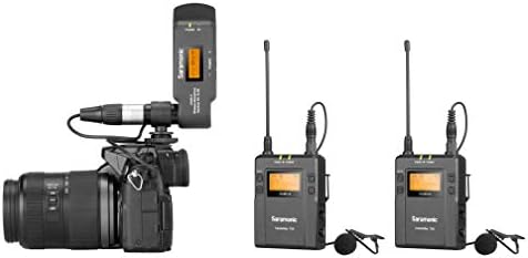 Saramonic UWMIC9 TX9+TX9+RX-XLR9 Dual-Channel UHF безжичен лавалиер MIC систем со приклучок за приклучок
