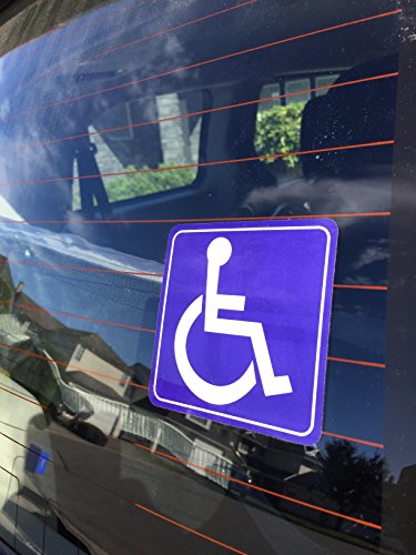 Надворешно/затворено 3,5 x 3,5 хендикеп со инвалидска количка симбол на прозорецот на прозорецот на налепницата на браникот на вратата