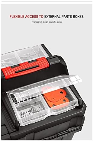 Организатор за складирање на среќа со среќа, мултифункционална пластична алатка кутија Отстранлив дизајн Преносен куфер кутија кутија