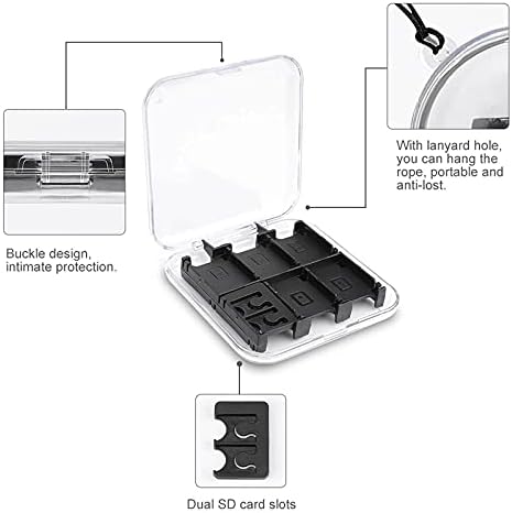 Кутија за складирање на картички за лесни лесни печурки за игри со тврда заштитна кутија за организатор за Nintendo Switch