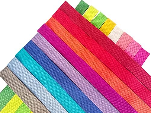 Памук за веб -леб 1,5 инчи 36 јарди 12 бои со средна тежина полиестерска памучна каиш за мрежење за торбички торбички за поводници