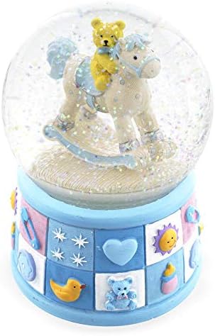 Теди мечка на лулање коњ бебе момче подарок музички вода снег глобус