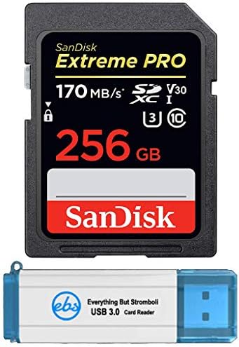 Sandisk Extreme Pro 256gb Sdxc Картичка За Canon Камера Компатибилен СО EOS M50 MARK II, Eos Ra Класа 10 UHS-1 Пакет Со Сѐ,
