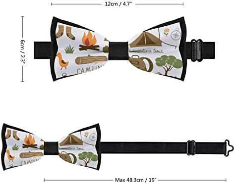 Плевелкејат Опрема За Кампување Смешни Вратоврски Претходно Врзани Свечени Машнички Прилагодливи Машнички Печатени За Мажи
