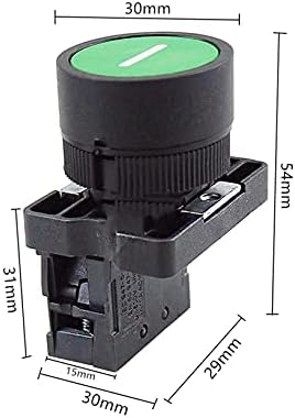 Nunomo 22mm Self Reset копче за прекинувач за старт Стоп за стоп со симболот на стрелката XB2 рамен допир 1NC/1NO серија на копчето за прекинувач