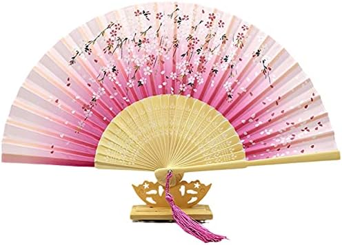 Среќа Тој Класична Елеганција Во Кинески Стил бамбус свила полирање Рачно Извиткан Вентилатор За Преклопување Погоден За Перформанси Декорација