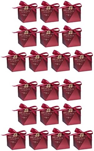 Хонран Свадба Подарок Случај 10 парчиња Атрактивна Еднократно Роденденска Забава Мал Подарок Снек Кутии Црвено 2 Сет