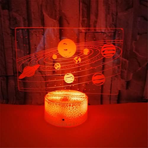 Csyanxing 3D LED ноќен светлосен допир табела за ламба 7 бои Променливите светлосни декор за спална соба