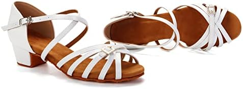 Девојки и женски сатенски латински танцови чевли за слатки чевли за перформанси, модел wzjtl