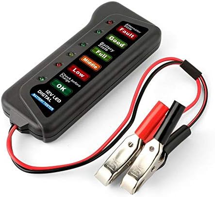 Тестер за дигитално оптоварување на батеријата со 12V 6 LED диоди за анализатор на батерии на возила